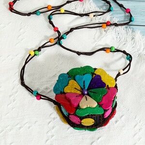 Floral Beaded Tiny Purse